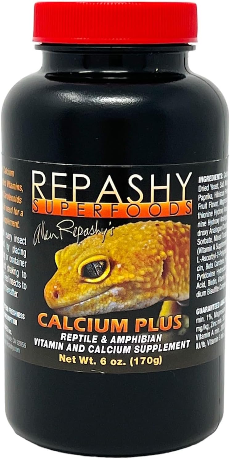 Repashy Calcium Plus Six Ounce Jar front view authentic reptile supplement