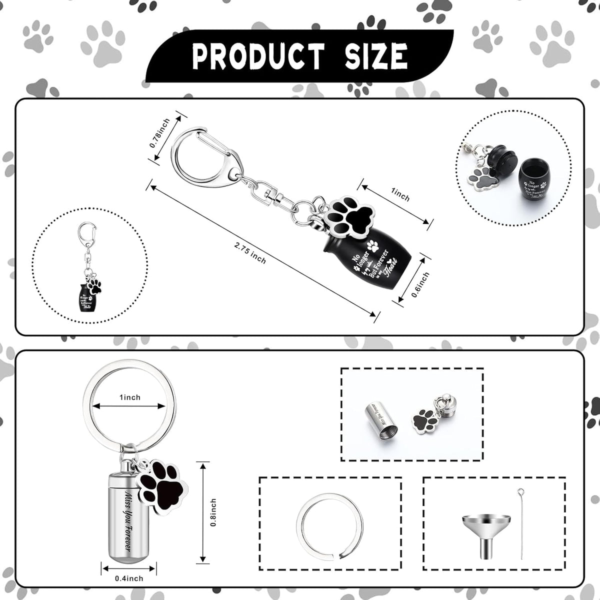 Four piece Kigeli memorial keychain set for dog and cat