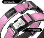 ILFINDYOU heavy duty adjustable pet collar with secure quick release buckle closure