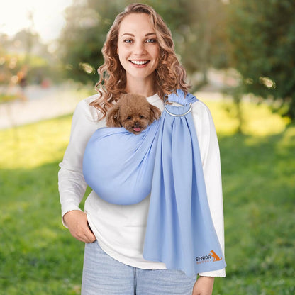 Dog Sling Carrier for Small Dogs,Carrying Wrap Anti-Anxiety Cat Sling,Adjustable Pet Sling(Light Gray) - Image 11