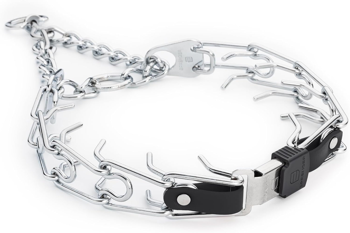 Herm Sprenger Prong Collar with Quick Release Cliclock Buckle & Biothane Insert & Swivel Ring | Chrome Plated Steel No Pull Dog Training Collar Made in Germany, Black 16in x 2.25mm Necks up to 13-14in - Image 10