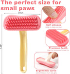 Coppthinktu soft silicone small animal brush removing loose rabbit fur
