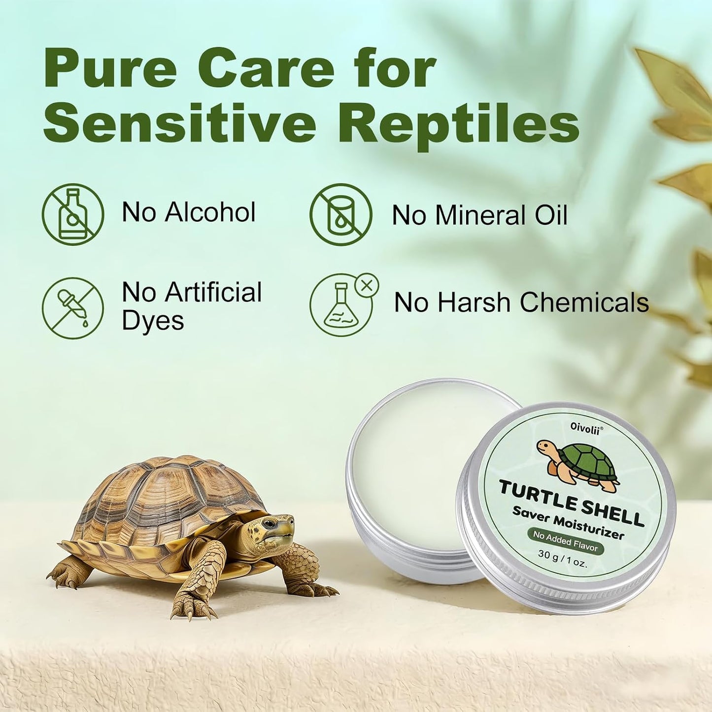Close up of reptile shell moisturizer texture