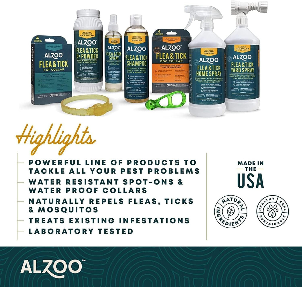 Close up of Alzoo flea and tick collar texture