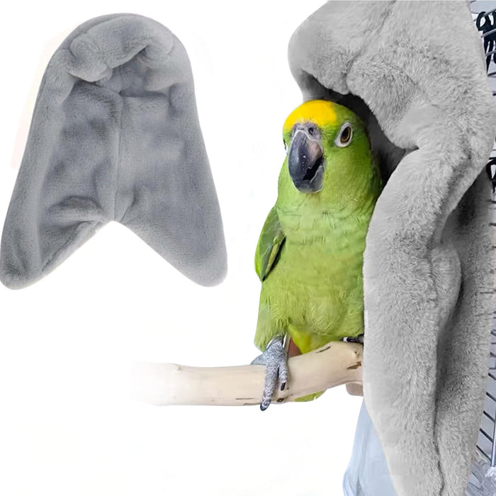 Bird Buddy Corner Fleece Bird Blanket Cozy Bird Bed Warmer Parrot House for Cage Hanging Hammock Toy for Greys Amazons Parakeet Cockatiel Conure Lovebirds Finch Canaries(M) - Image 1