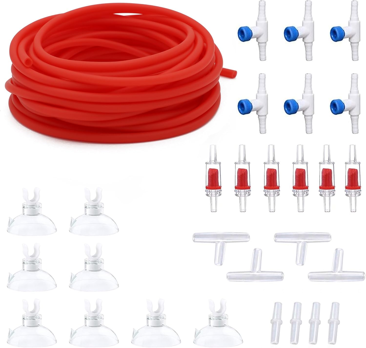 Premium 25FT 3/16inch Air Hose for Aquarium with Connector,Check Valve, Control Valve Accessories (Translucent, 25 ft.) - Image 13