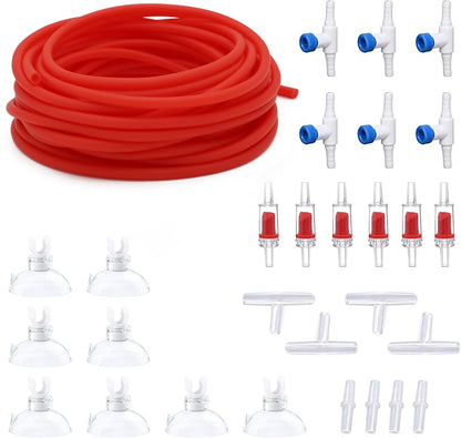 Premium 25FT 3/16inch Air Hose for Aquarium with Connector,Check Valve, Control Valve Accessories (Translucent, 25 ft.) - Image 13