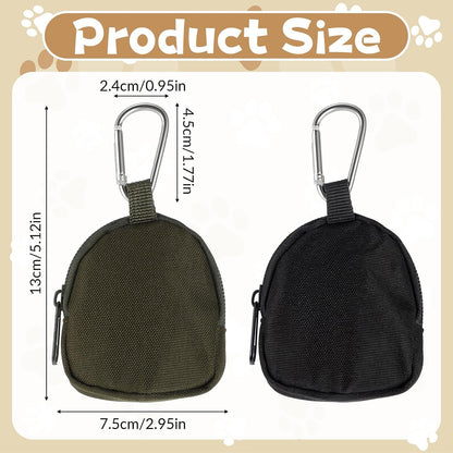 Tweruna waterproof pet treat bag showing zipper closure detail