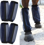 Wizbrio fine mesh horse fly boots front view in lavender purple four pack