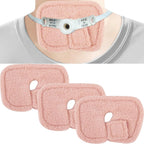 GZDDG Reusable Tracheostomy Tube Cover Pads front view showing pink fleece material.