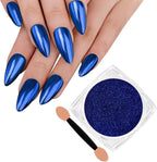 Siusio chrome nail powder royal blue jar front view