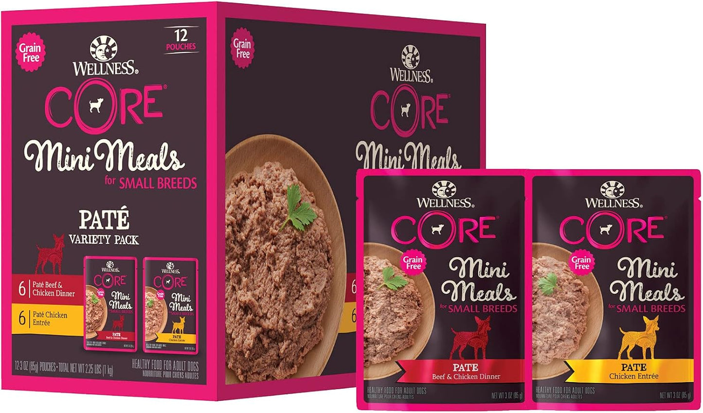Wellness CORE Small Breed Mini Meals Shredded Variety Pack Adult Wet Dog Food, Grain Free, Natural, 3 oz, Pack of 12 - Image 10