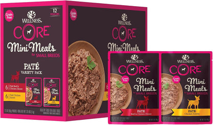 Wellness CORE Small Breed Mini Meals Shredded Variety Pack Adult Wet Dog Food, Grain Free, Natural, 3 oz, Pack of 12 - Image 10