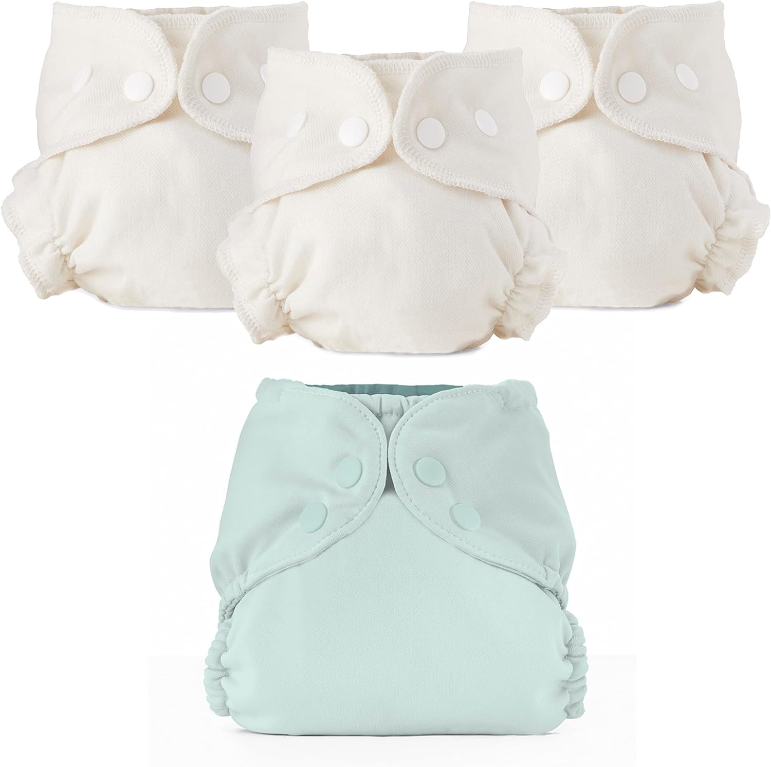 Esembly Cloth Diaper Bundle Set front view mist color