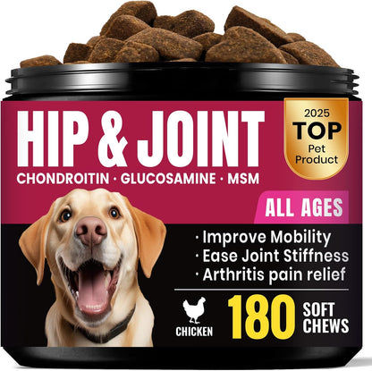 BuddyCheer Glucosamine for Dogs Hip and Joint Supplement front bottle view