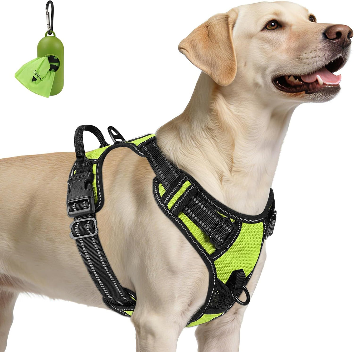 Joytale No Pull Dog Harness Medium Sized Dog, Reflective Pet Vest with Front Clip, Adjustable Soft Padded Harnesses with Easy Control Handle for Training and Walking, Black, M - Image 13