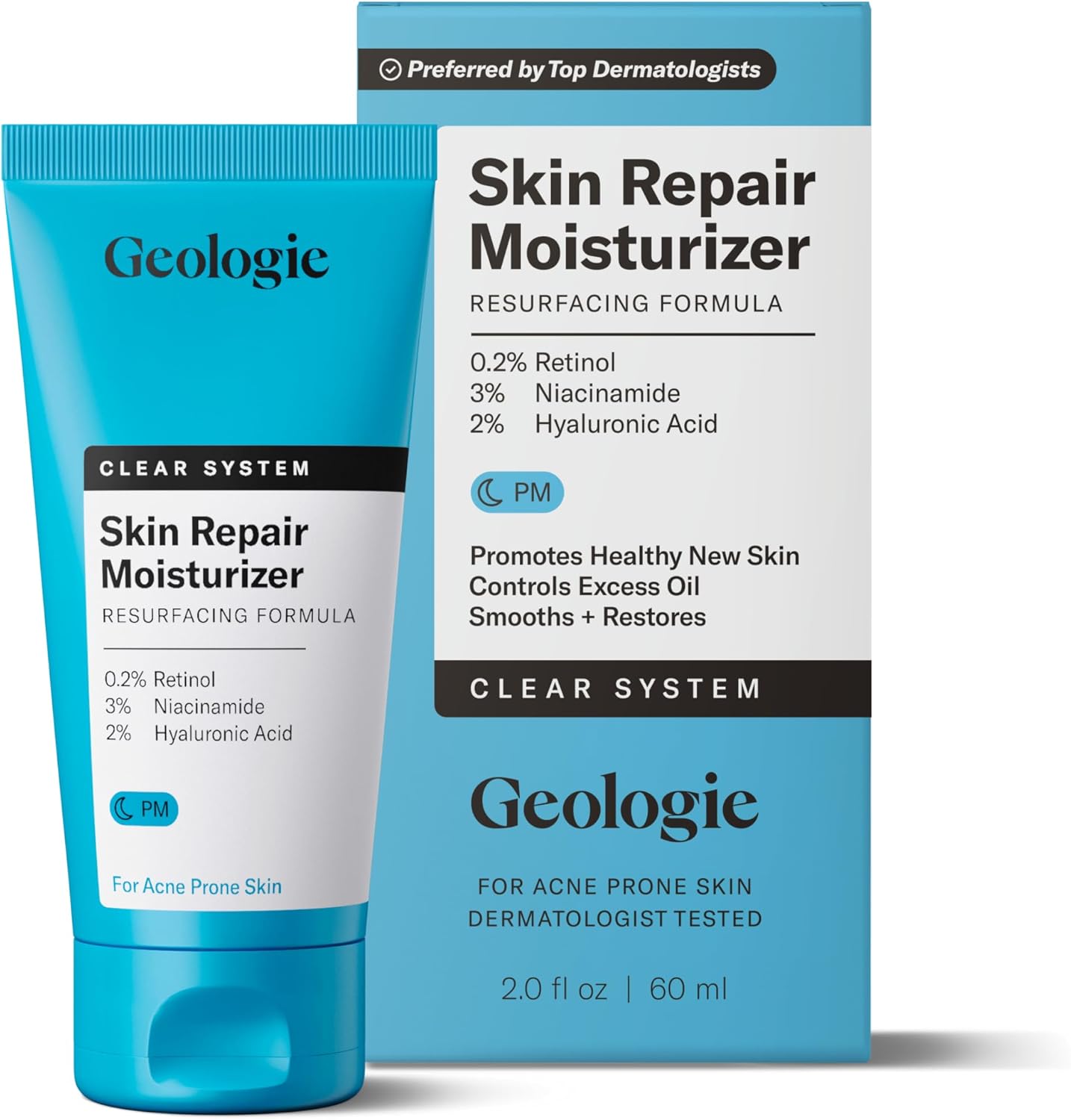 Geologie Skin Repair Moisturizer front view bottle on white background