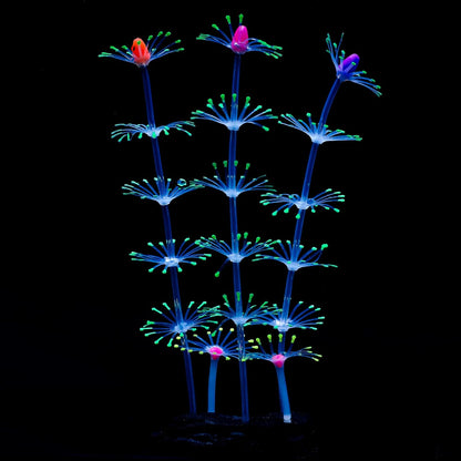 Uniclife Strip Coral Plant Aquarium Ornament green front view