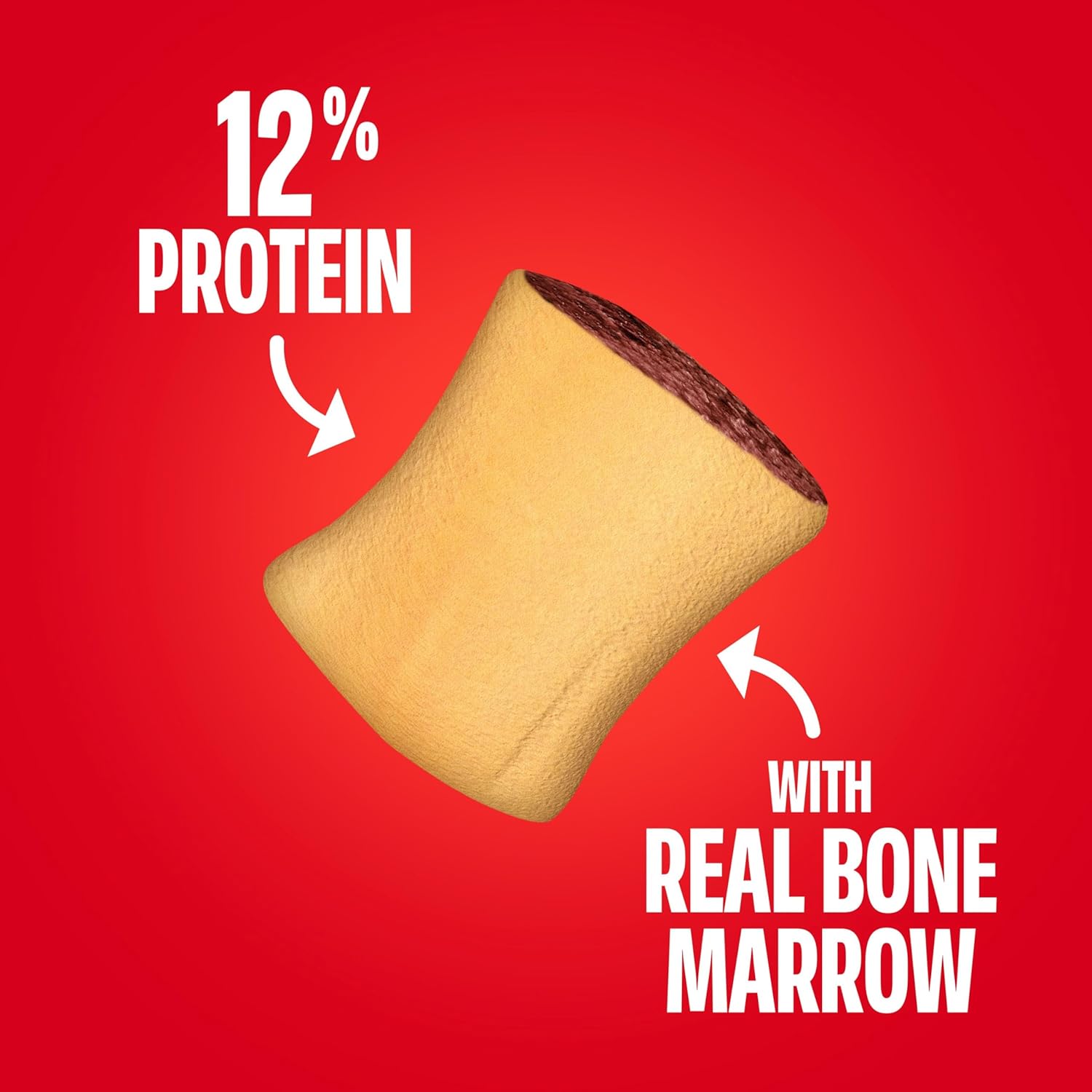 Milk-Bone dog biscuits with calcium for strong bones and teeth health.