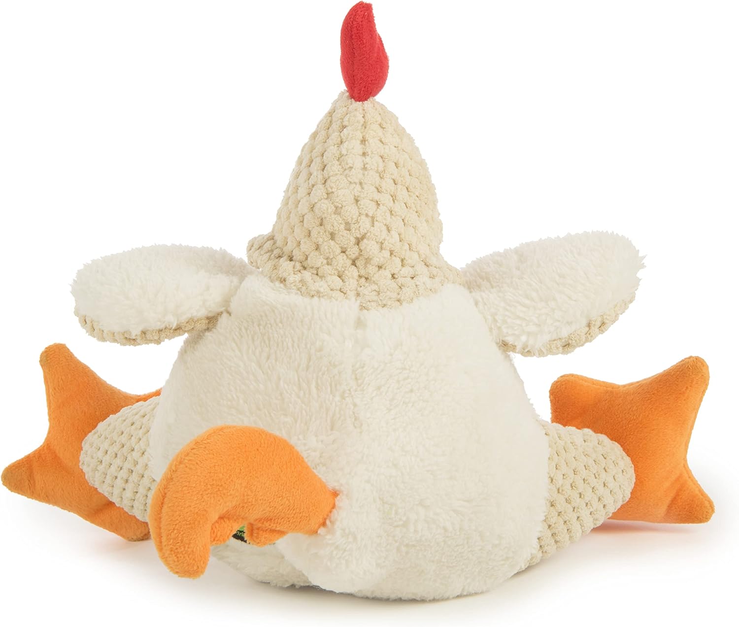goDog Checkers Fat Rooster internal squeaker pet entertainment view