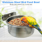 Detachable stainless steel coop cup for small pets
