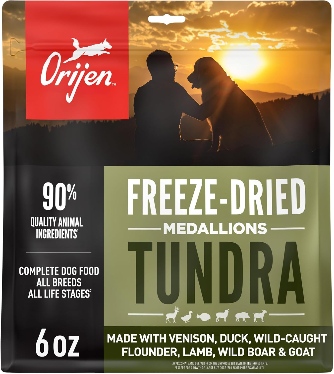ORIJEN Epic Bites Freeze-Dried Dry Dog Food Tundra Recipe 6oz Bag - Image 14