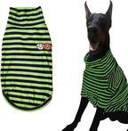 Turtleneck Dog Shirt Cute Doggie Embroidery Super Soft Dog Sweatshirt Stretchy Striped Puppy Pullover for Cats Small Medium Large Dogs (X-Large, Brown Striped) - Image 14
