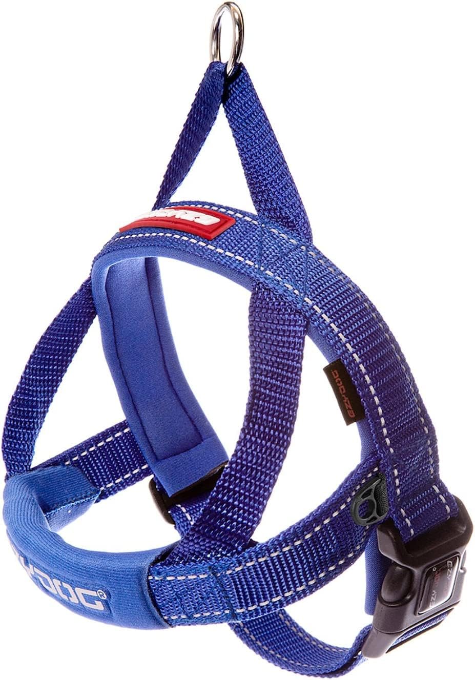 EzyDog dog safety harness packaging and product tags