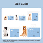 Close up of the silky soft fabric edge stitching on the Bedsure pet cooling mat