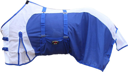 Stainless steel rust free hardware adjustments on the lightweight horse mesh sheet