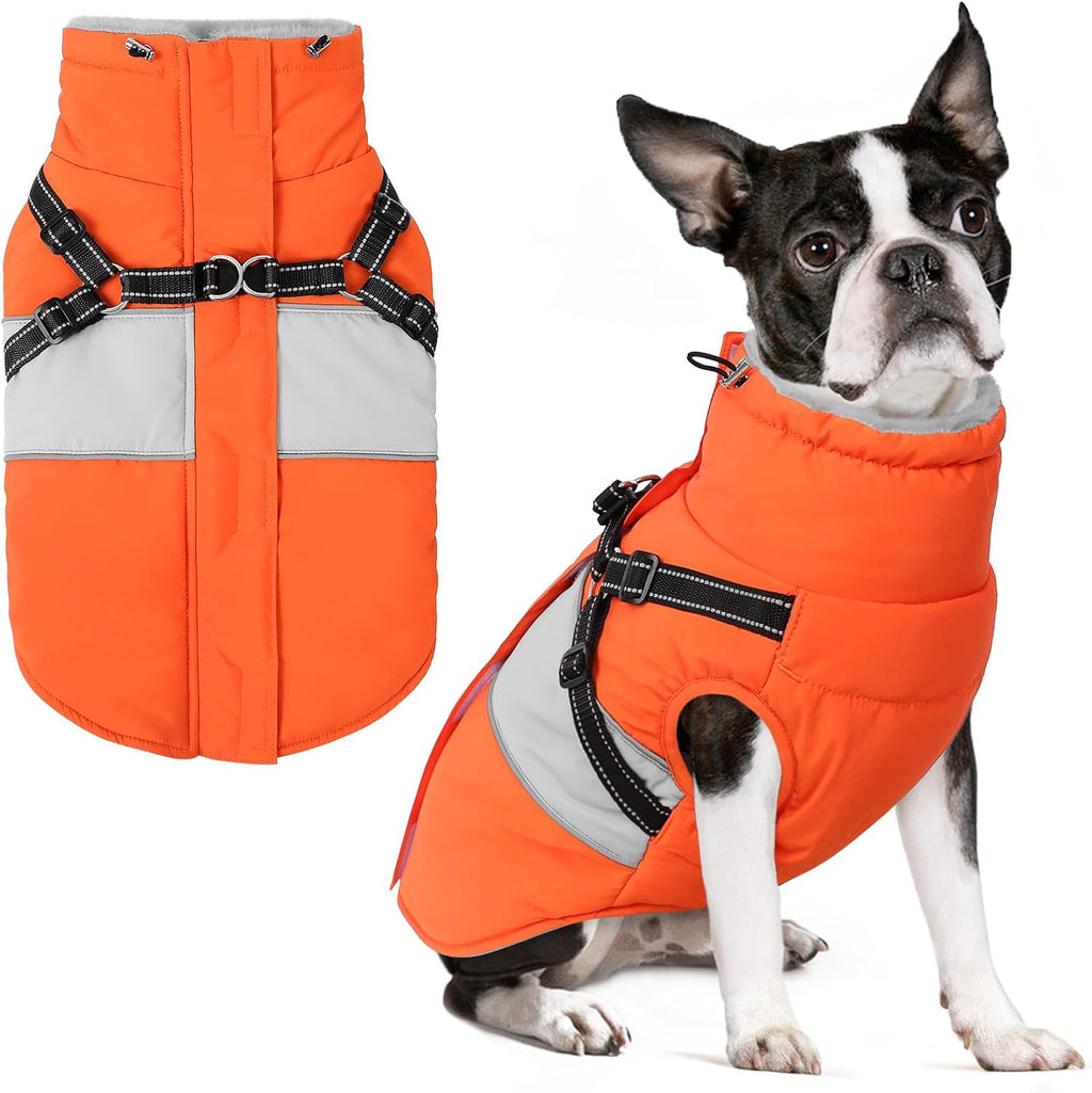 Dog Winter Coat, Waterproof Dog Coat Jacket with Harness for Medium Breeds Boys Girls, Reflective Fleece Lined Pet Snow Jacket Sweaters for Pug, Jack Russel, Boston Terrier, Pink M - Image 12