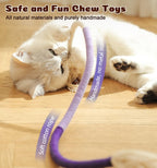 Close up of textured cotton rope for feline dental care