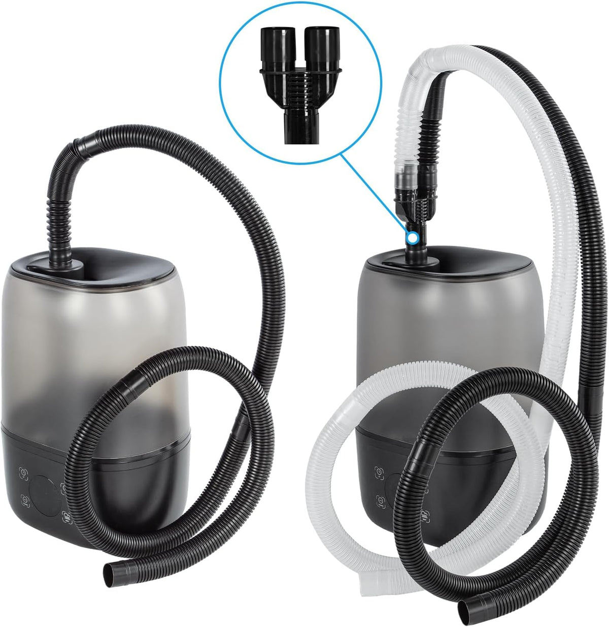 REPTI ZOO extension tube dual tank misting configuration