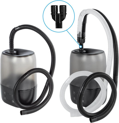 Four suction cups attaching the REPTI ZOO misting pipe neatly to a glass reptile tank wall
