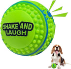 Interactive dog toy ball in green packaging display