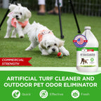 Stuart Pet Supply outdoor pet odor eliminator concentrate bottle showing enzyme power benefits