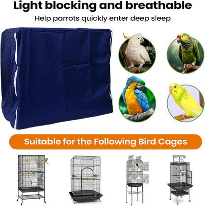 Bird Cage Covers for Night - Windproof Breathable Dustproof Fabric, Light Blocking Pet Crate Cover | Bird Cage Cover for Parakeet, Parrot, Canary, Cockatiel, Finch, Lovebird, Cockatoo, Conure, Aviary - Image 9