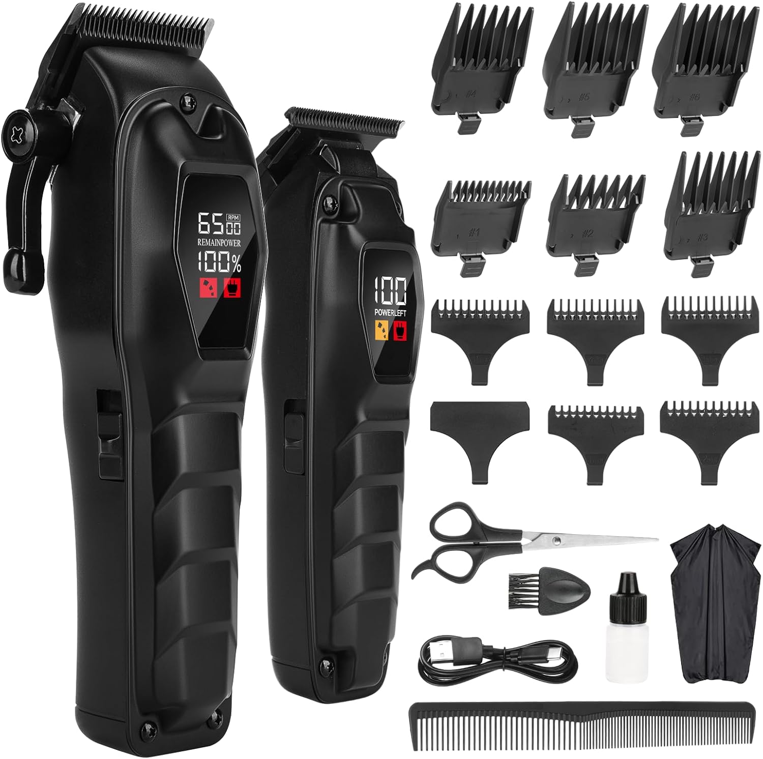 NUTCORE professional hair clippers front view showing sleek ergonomic design and premium stainless steel cutting blades