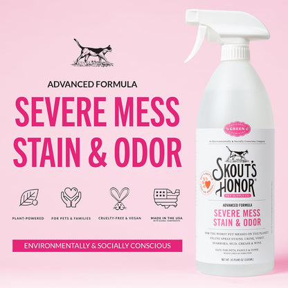 Skout's Honor advanced formula cat urine and spray odor eliminator 35 ounce bottle
