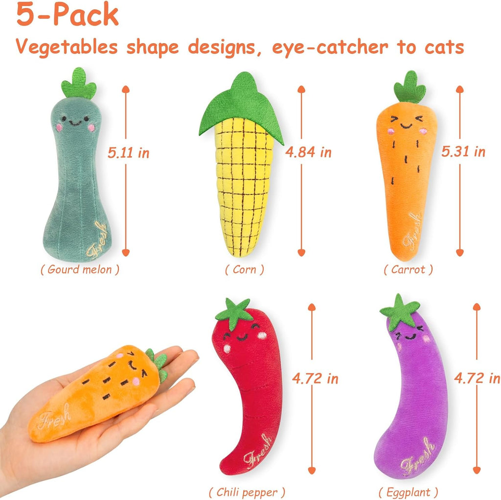 Etekyer plush eggplant cat toy for kittens