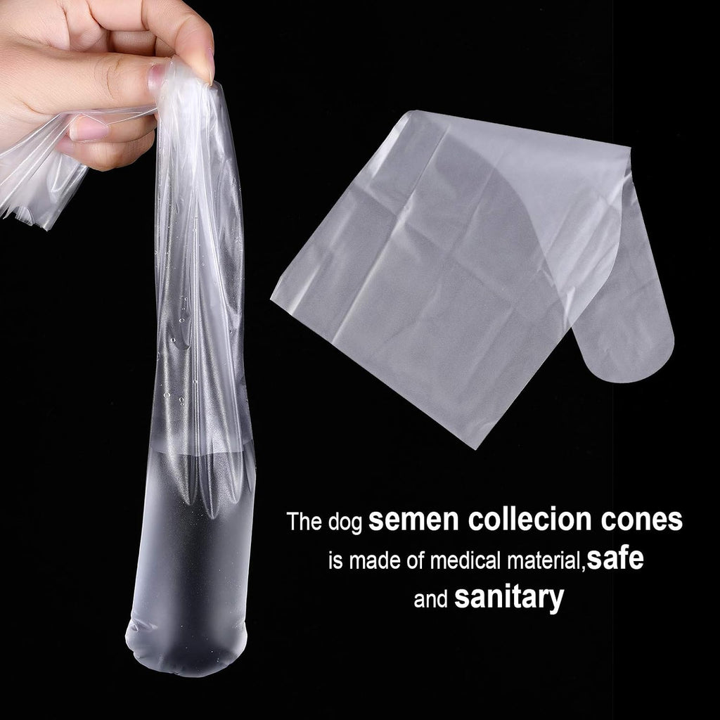 Leak proof plastic dog semen collection bag layout for professional breeders
