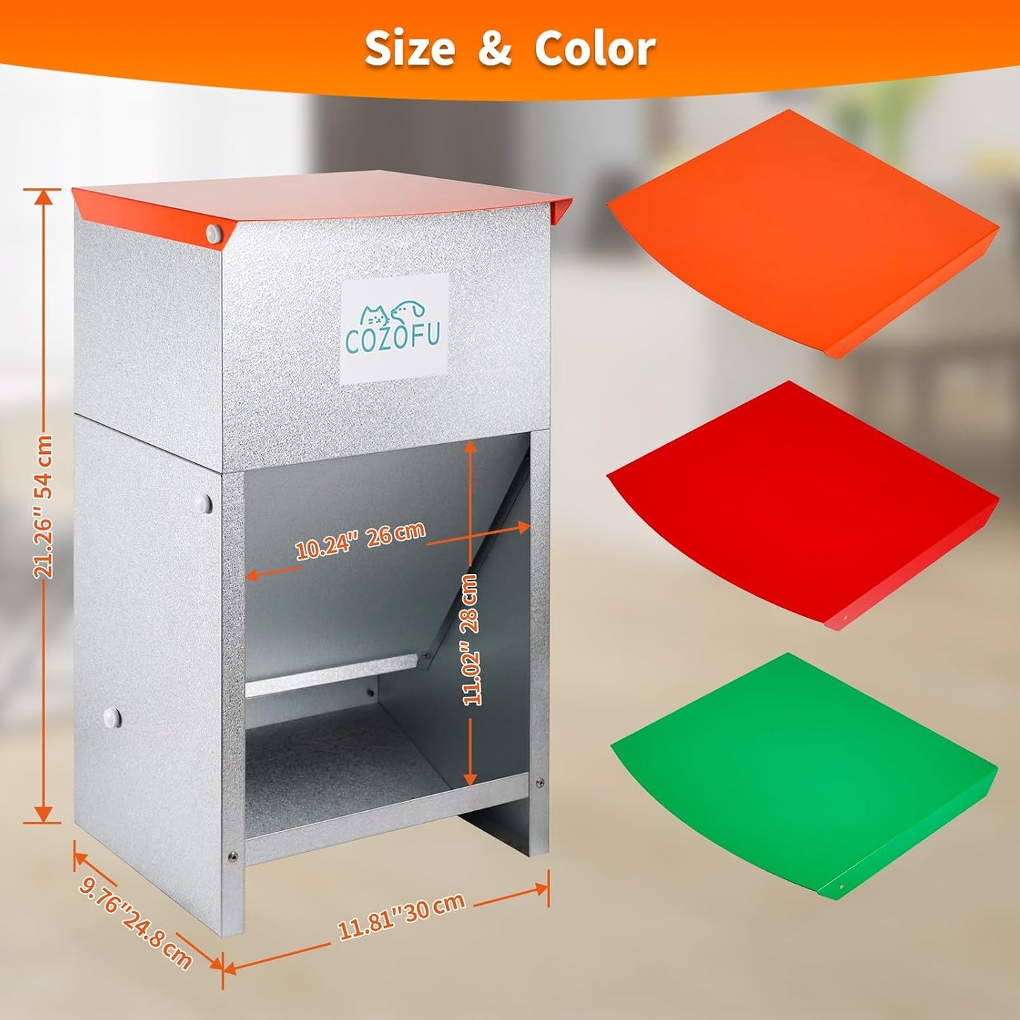 Cozofu gravity pet dispenser magnetic door closure design for large breeds