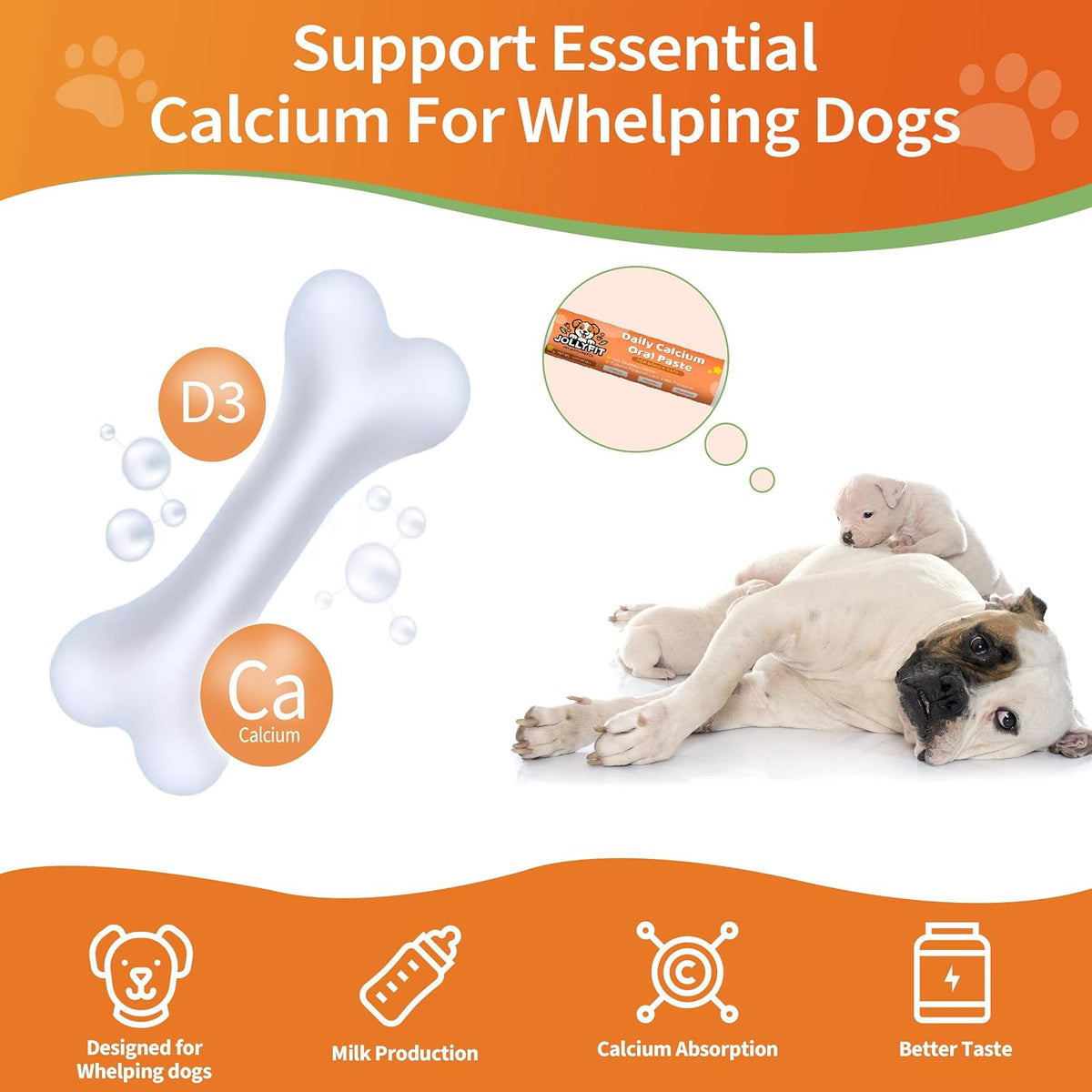 Whelping calcium for cats and dogs milk production booster