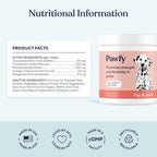 Pawfy vegetarian chicken flavored joint support chews for senior dogs