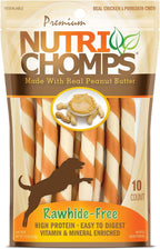 Nutri Chomps Dog Chews, 5-inch Twists, Easy to Digest, Rawhide-Free Dog Treats, 15 Count, Real Chicken, Peanut Butter and Milk flavors - Image 15