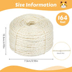 Natural sisal twine for DIY cat tree repair