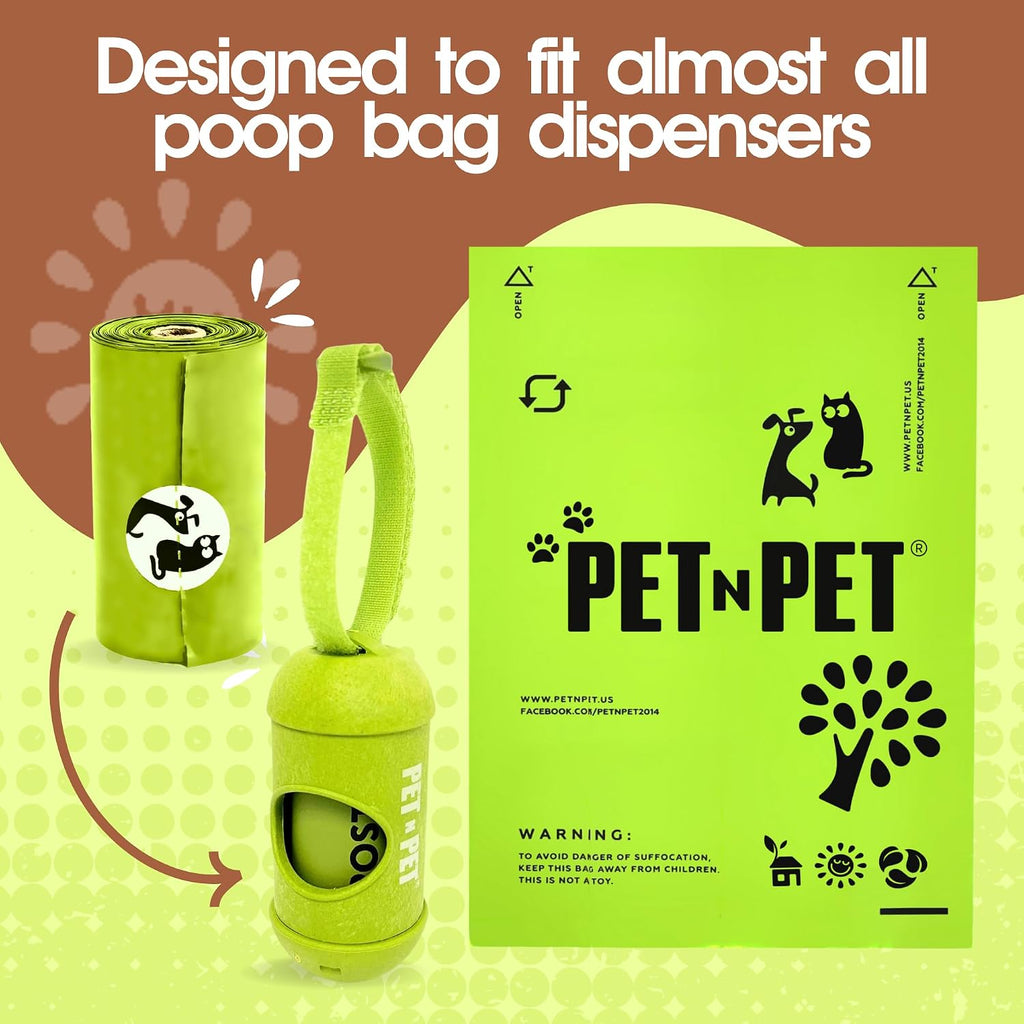 Thick leak proof pet waste bags roll detailing easy tear perforation