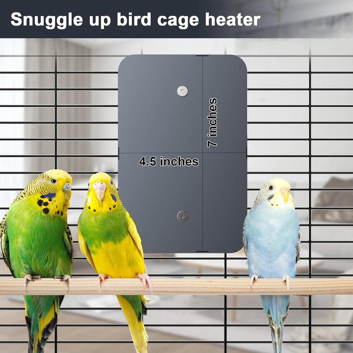 Fenocran USB bird warmer mounted in cage