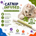 Close up of 6-pack catnip-filled kitten chew sticks
