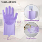 DELOMO Pet Grooming Gloves 1 Pair: Soft and Gentle Silicone Dog Washing Gloves - Bathing Scrubber Brush Mitt Grooming Shedding Fur Removal Massage for Dogs/Cats/Horse, Purple - Image 6
